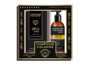 COFFRET COMPTOIR COLOGNE - Ambre Noir & Exfoliant