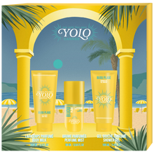 Load image into Gallery viewer, YOLO CANNES BEACH JEWELRY GIFT SET - Perfumed mist, shower gel & body lotion