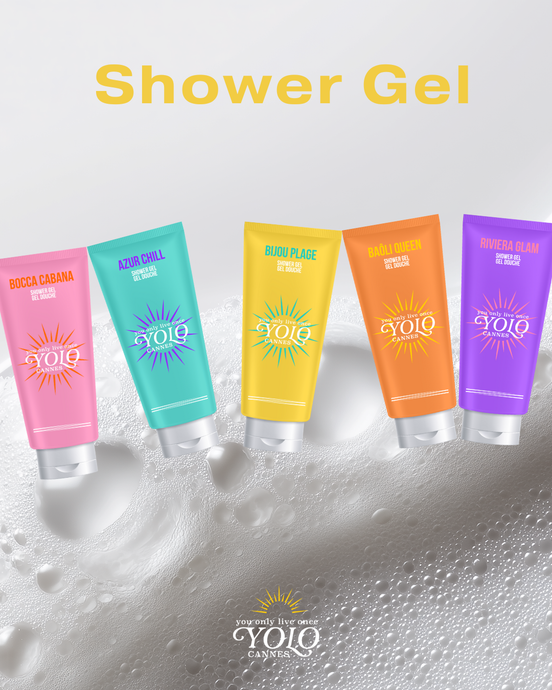 💦 YOLO Cannes dévoile sa nouvelle gamme corps : gels douche & laits parfumés ! 🌴