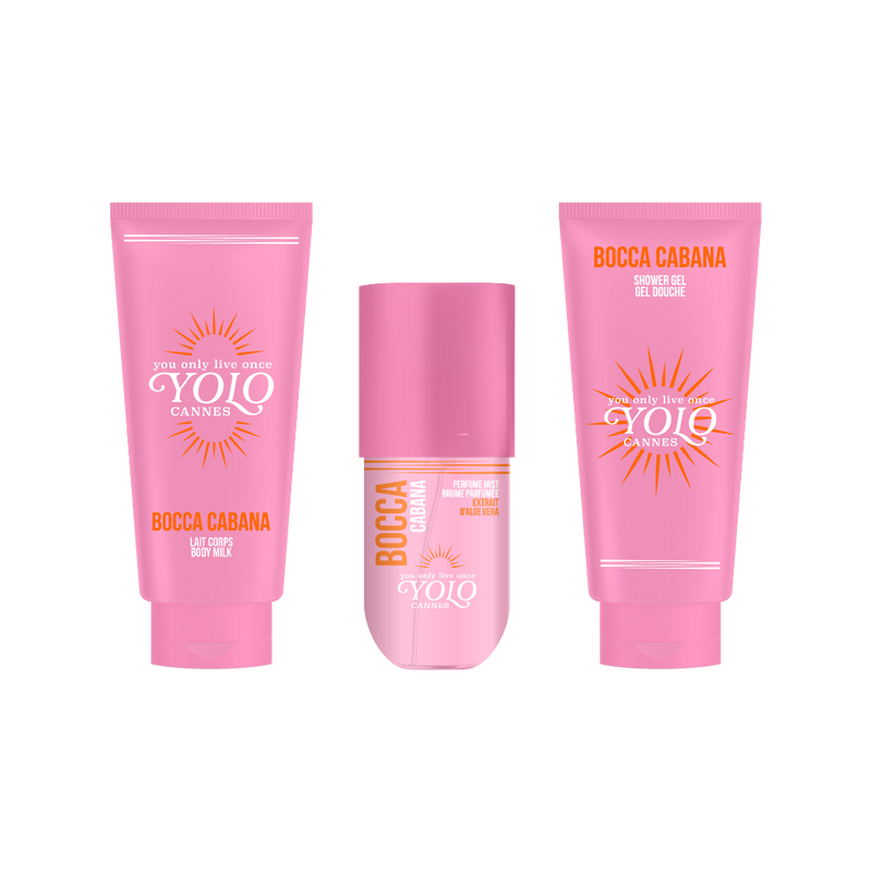 YOLO – COMBO – Bocca Cabana – Körperspray, Duschgel, Körperlotion