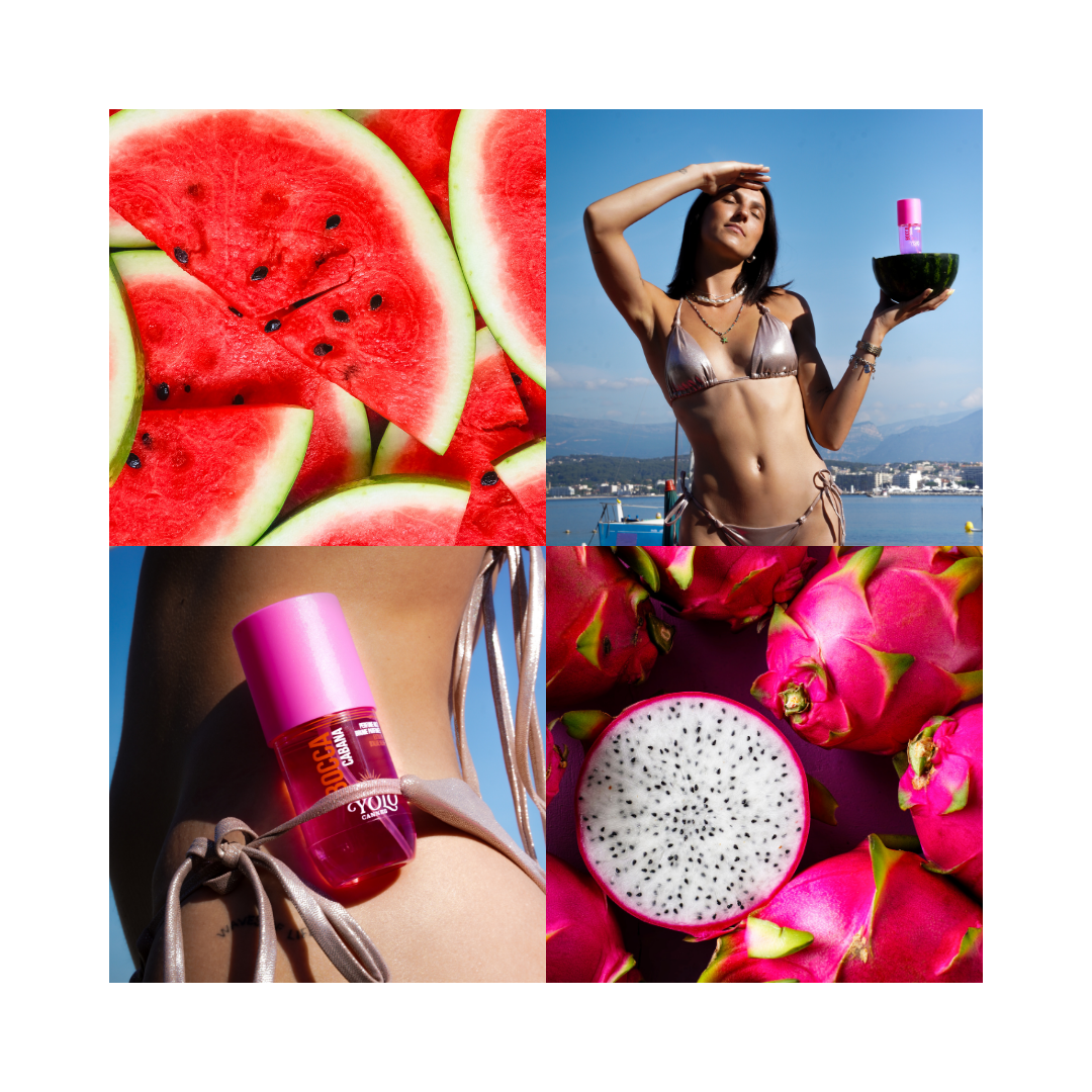 YOLO CANNES - Coffret Bocca Cabana - Brume Parfumée 90ml, Gel Douche 100ml & Lait Corps 100ml