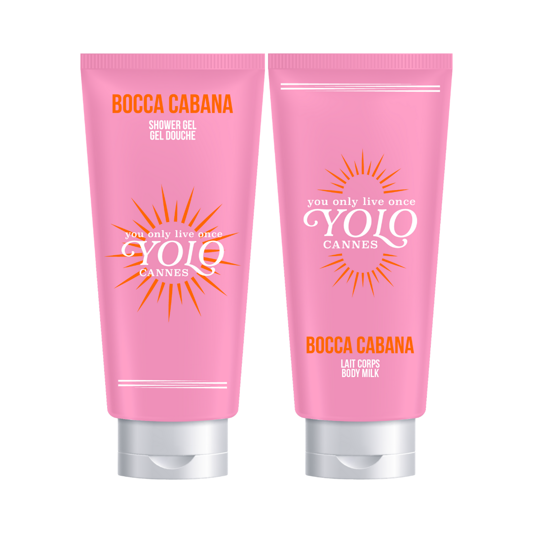 YOLO CANNES - COMBO - Bocca Cabana - Gel Douche, Lait Corps - 2x100ml