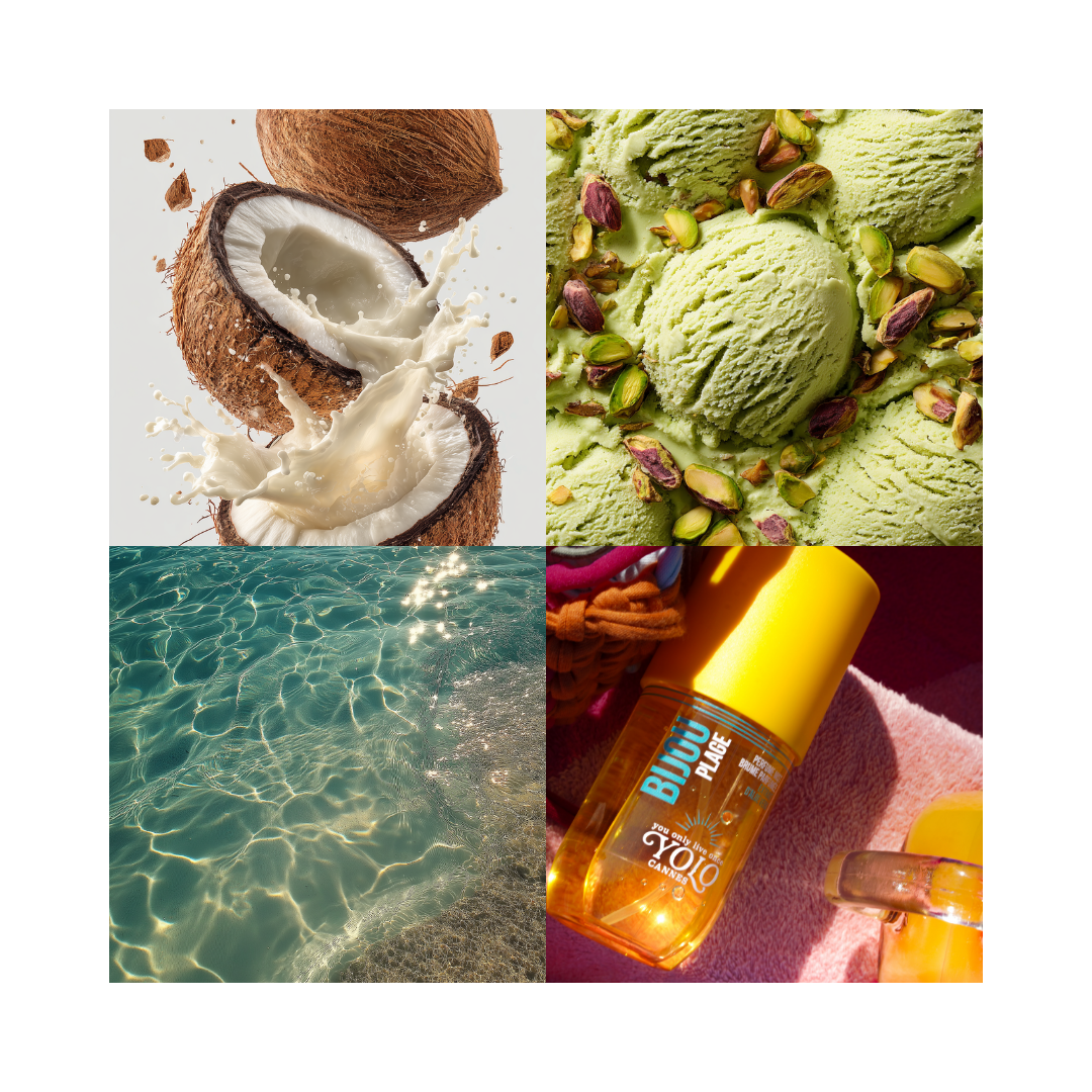 COFFRET BIJOU PLAGE YOLO CANNES - Brume parfumée, gel douche & lait corps