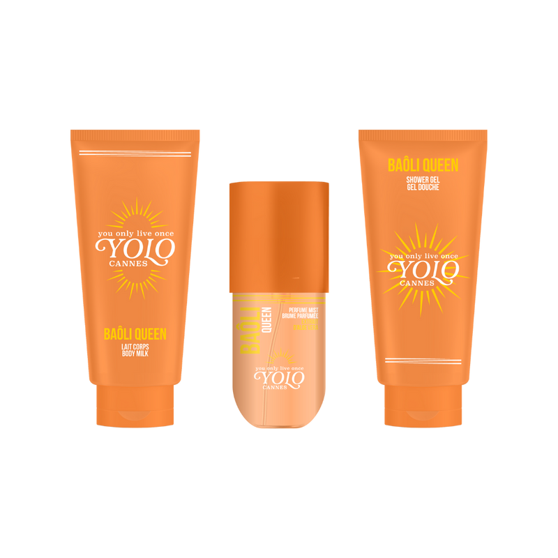 NEW - YOLO - COMBO - Baôli Queen - Body Mist, Gel Douche, Lait Corps