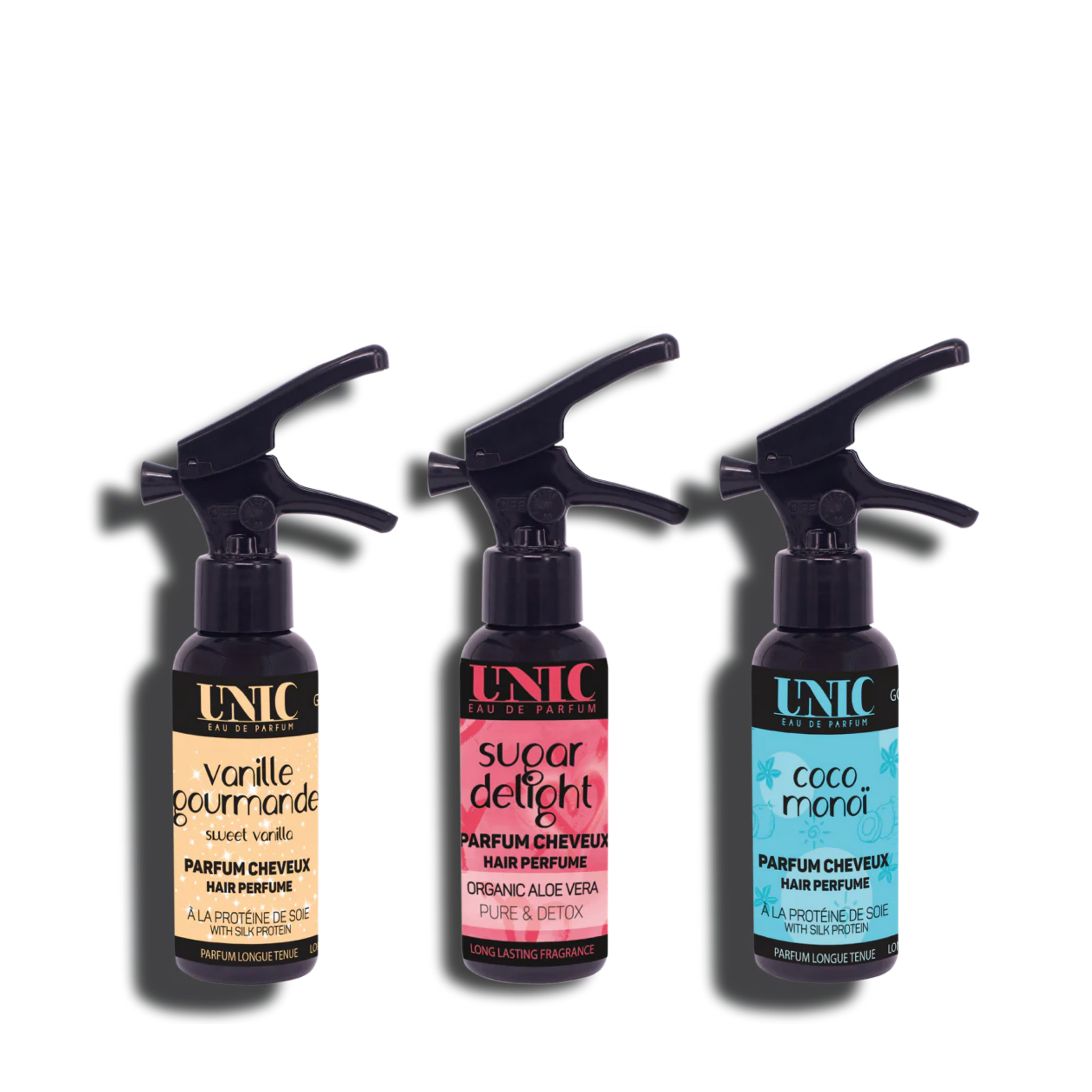 UNIC – COMBO – Haarparfums – Vanille, Zucker, Monoï – 3 x 50 ml – ONIVO COSMETICS