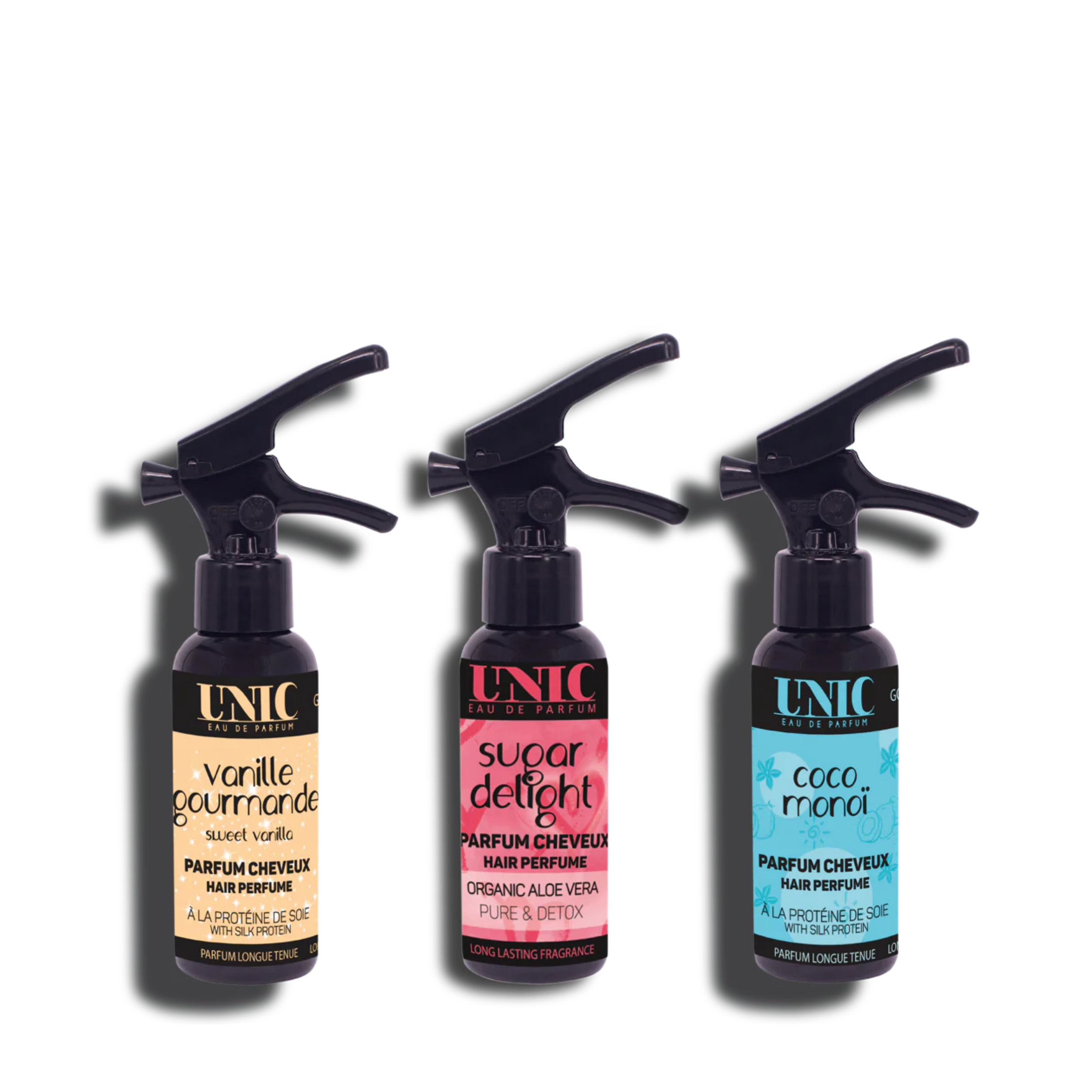 UNIC – COMBO – Haarparfums – Vanille, Zucker, Monoï – 3 x 50 ml