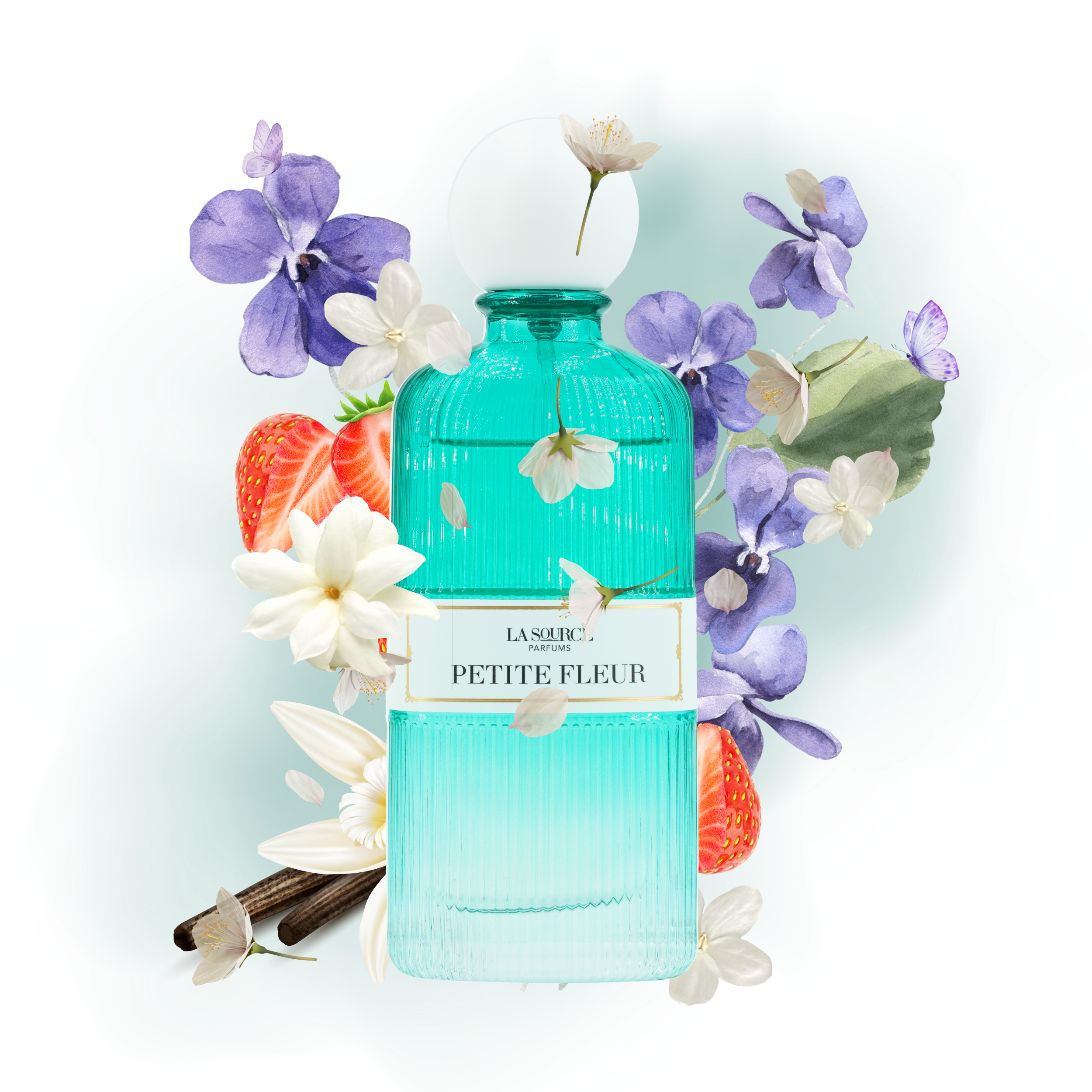 La Source Parfum - Eau de Parfum - COLLECTION - Vanille Eden, Rendez-vous Secret, Divine Idole, Petite Fleur, Rose Sauvage - 5x60ml