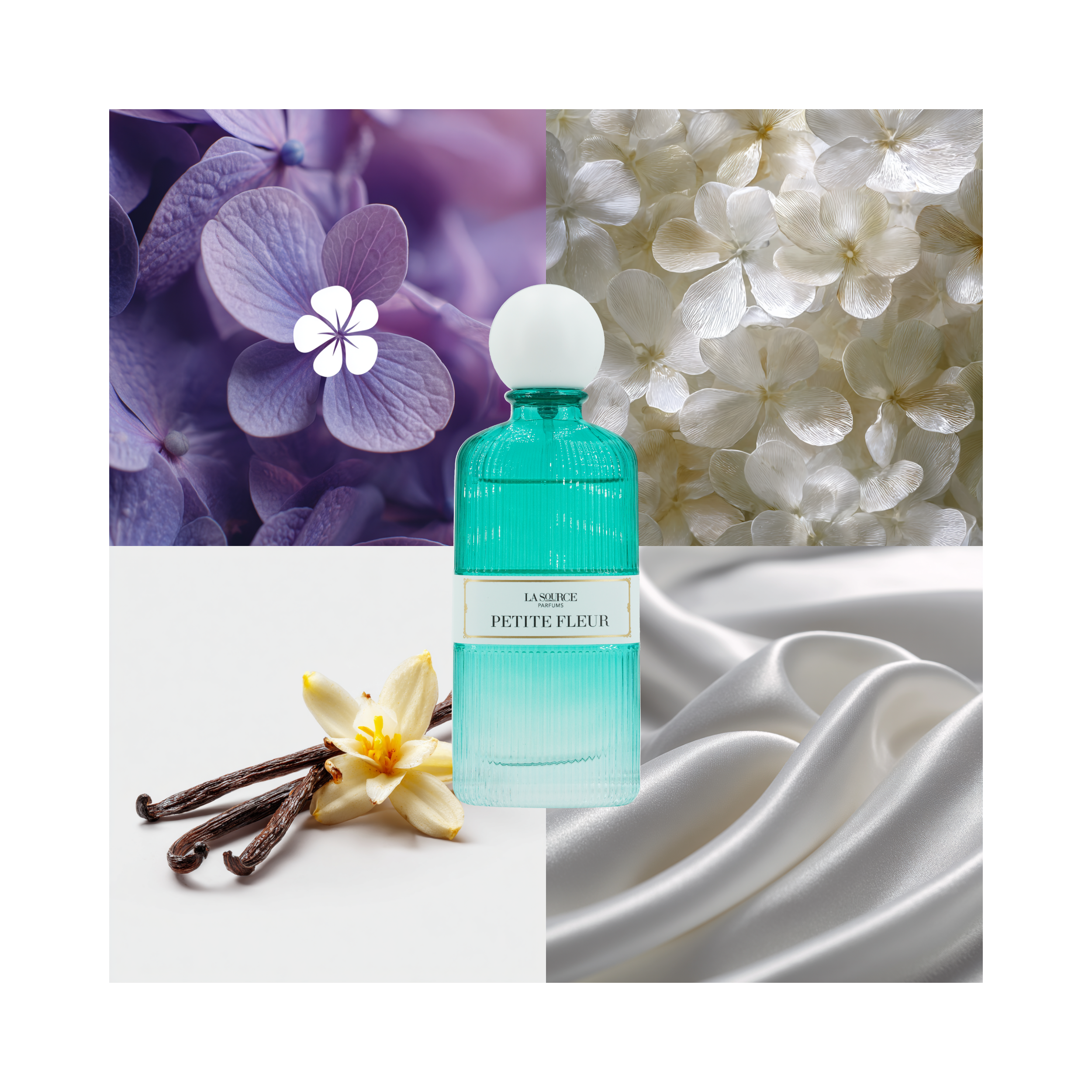La Source Parfum - Eau de Parfum - COLLECTION - Vanille Eden, Rendez-vous Secret, Divine Idole, Petite Fleur, Rose Sauvage - 5x60ml