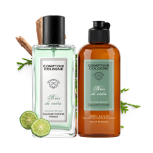 Laden Sie das Bild in den Galerie-Viewer, COMPTOIR COLOGNE - DUO -  Bois de Cèdre - Eau de Cologne 100ml +Gel Douche 200ml
