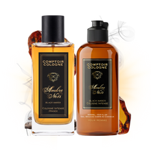 Laden Sie das Bild in den Galerie-Viewer, COMPTOIR COLOGNE - DUO - Ambre Noir - Eau de Cologne 100 ml +Gel Douche 200ml
