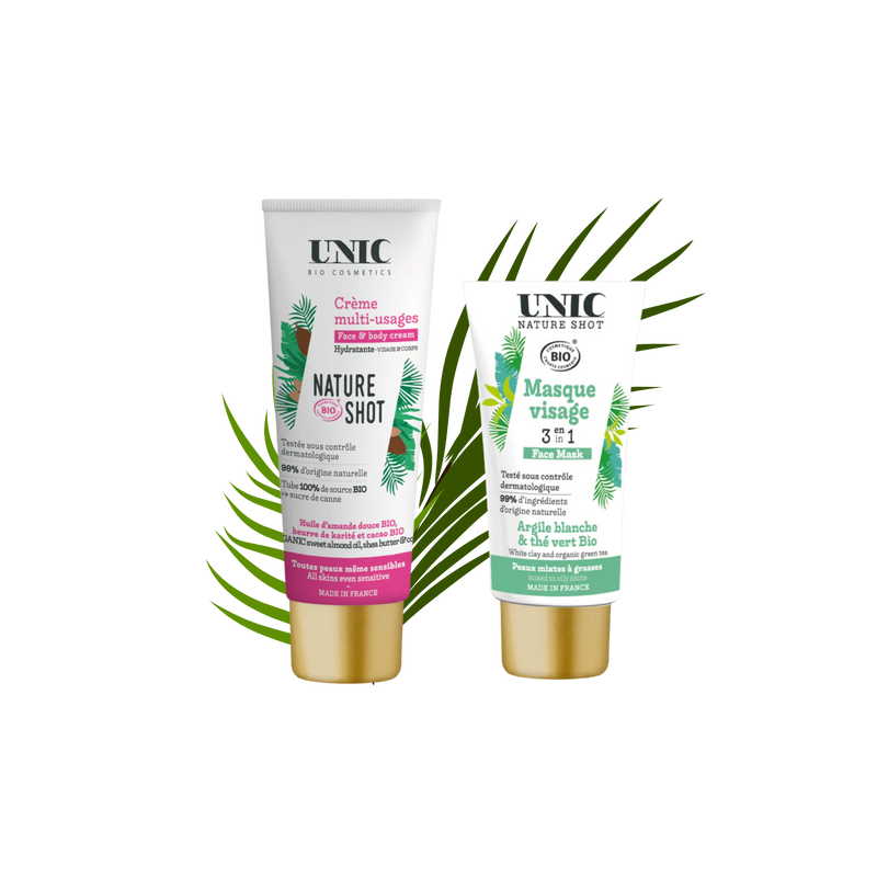 UNIC NATURE SHOT - COMBO - Face Mask & Cream
