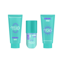 Laden Sie das Bild in den Galerie-Viewer, YOLO – COMBO – Azur Chill – Körperspray, Duschgel, Körpermilch
