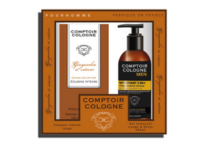 COFFRET COMPTOIR COLOGNE - Gingembre & Vétiver & Exfoliant