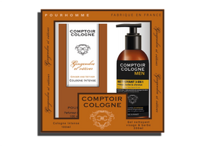 COLOGNE COUNTER BOX - Ginger &amp; Vetiver &amp; Exfoliant 