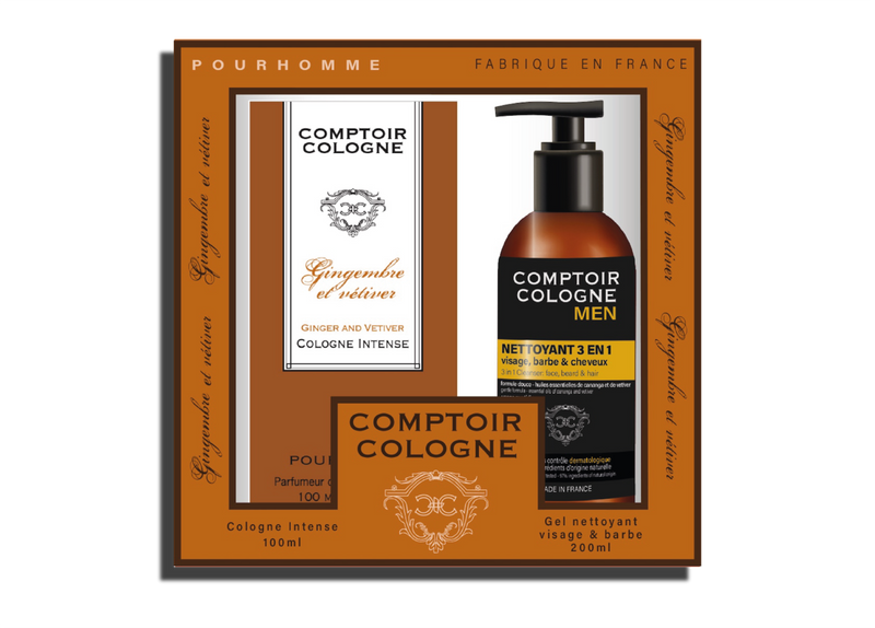 COFFRET COMPTOIR COLOGNE - Gingembre & Vétiver & Exfoliant