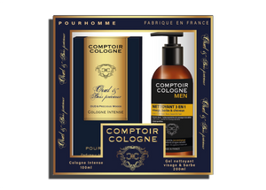 COFFRET COMPTOIR COLOGNE - Parfum Oud & Bois précieux & Exfoliant