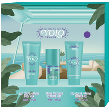 Charger l&#39;image dans la galerie, COFFRET AZUR CHILL YOLO CANNES - Brume parfumée, gel douche &amp; lait corps
